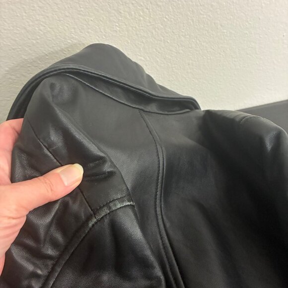 VTG Dockers Women’s Black Lamb Leather Jacket Size Large Heritagewear - Picture 11 of 11